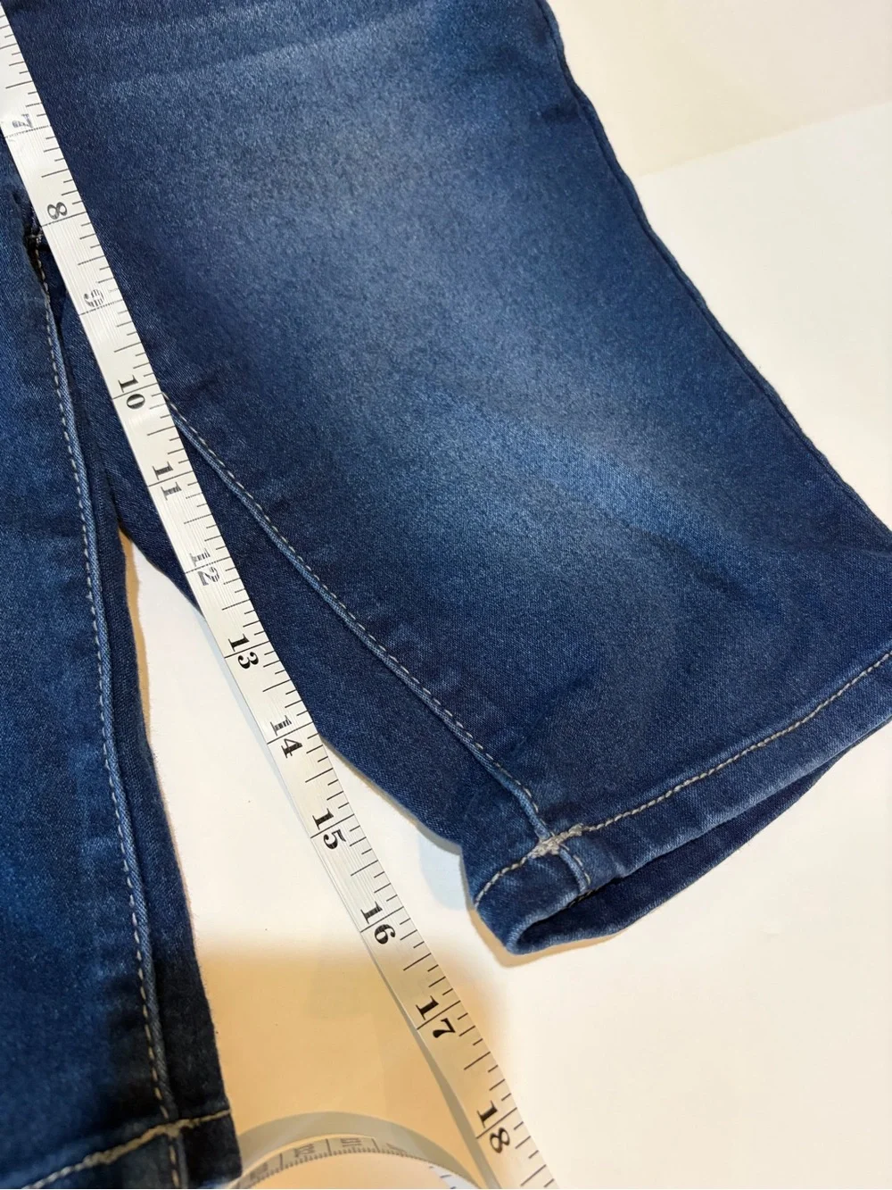 Squeeze Girls Size 14 Denim Bermuda Shorts Stretch Pull On Blue Jean Shorts